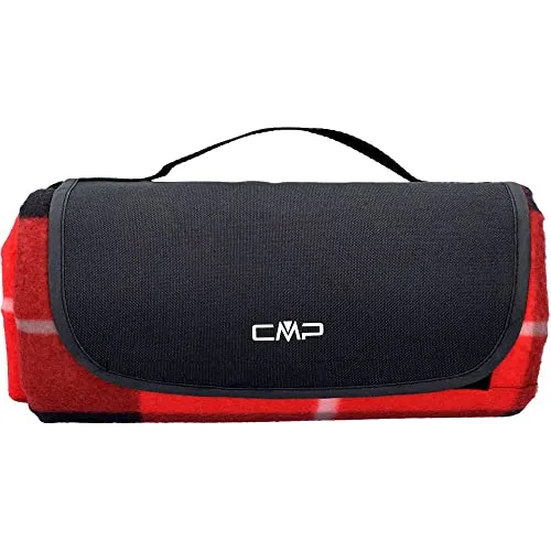 CMP Picknickdecke Ferrari-Schwarz - Picknickdecke mit doppelter Stoffschicht und wasserdichter Basis, ideal für jedes Outdoor-Abenteuer. Praktischer Griff für einfachen Transport.