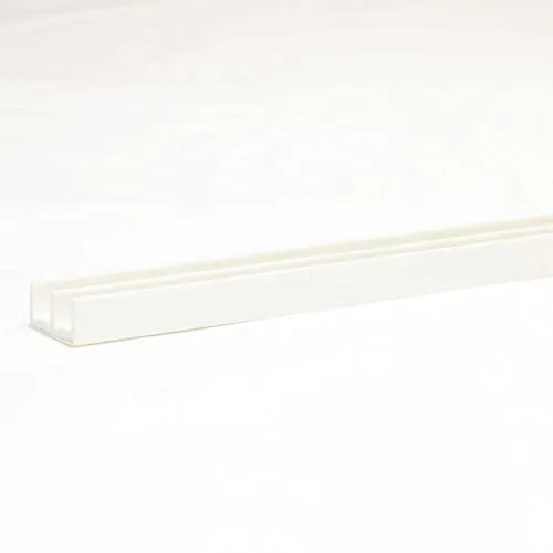 Glasführungsprofil weiß 4 mm - 150 cm unten