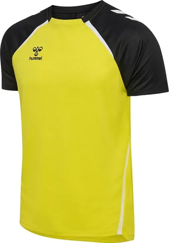 Hummel Lead 2.0 Kurzarm-T-Shirt Gelb XS für Männer - Das hmlLEAD 2.0 Kurzarm-T-Shirt bietet hohe Atmungsaktivität dank Beecool-Technologie. Ideal für aktive Tage, sorgt es für Komfort und eine optimale Passform. Hergestellt aus 100 % recyceltem Polyester.