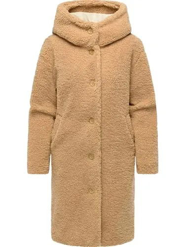 Ragwear Damen Teddymantel Joonie YOUMODO Camel Gr. L in braun von ragwear