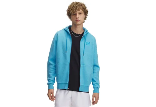 Under Armour Icon Fleece Full Zip Hood ether blue - Herren Pullover & Hoodies für Fitness Studio und Laufsport, ultraweiches Fleece für optimalen Tragekomfort beim Aufwärmen und Training.
