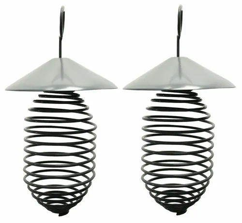 Meisenknödelhalter Futterfeder für Meisenknödel 2 St. Meisenknödelspender robust