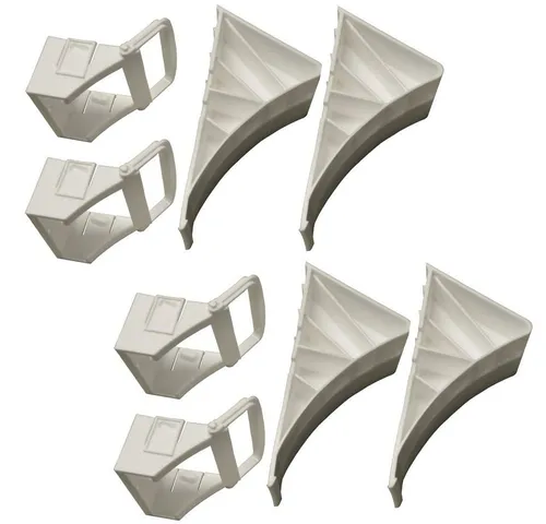 TRIPUS Anhänger 4 Stück - Unterlegkeil für Autoanhänger mit Klapphalter - Autoanhänger Zubehör - 4 Unterlegkeile, ideal für PKW Anhänger, mit Klapphalter und einer Achslast bis 1600 kg für maximale Sicherheit.