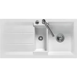 KeraDomo GENEA 100 F Spüle in POLAR mit Excenterbedienung