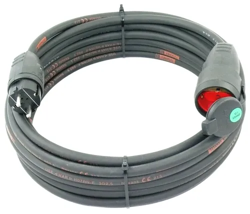 Schuko TITANEX Verlängerungskabel H07RN-F 3G1,5 IP44 15m in schwarz von netbote24