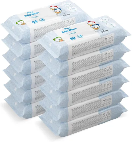 by Amazon Babyfeuchttücher pflanzliche Fasern unparfümiert 99% Wasser 720 St.