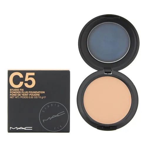 MAC Studio Fix Powder Plus C5 Foundation 15g - Make-up für Frauen, bietet eine langanhaltende Deckkraft und ein mattes Finish für einen perfekten Teint.