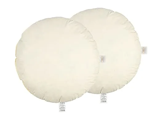 beties „Publik“ Federkissen Rundkissen 2er Set ca. 60 cm rund Ø Rundkissen Bodenkissen Kopfkissen (echte Federn) vielfältige Größenauswahl, waschbar traditionell gefertigt