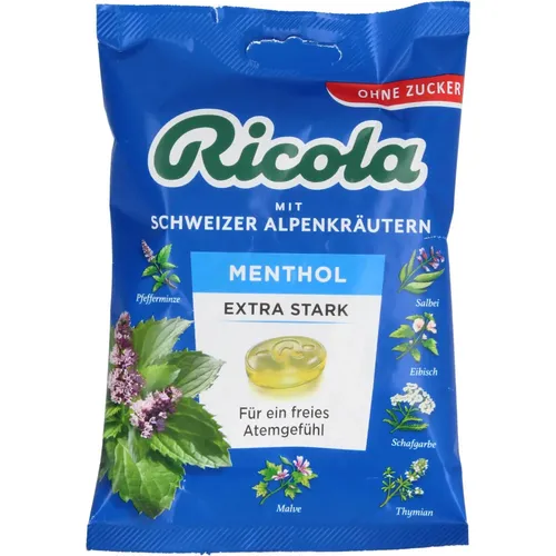 RICOLA o.Z.Beutel Menthol extra stark Bonbons 75 g PZN 18043524