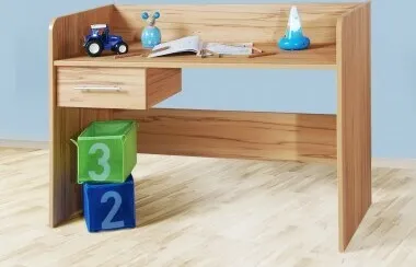 höhenverstellbarer Kinderschreibtisch Jugendschreibtisch kernbuche