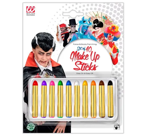 Widmann S.r.l. Schmink-Set 10 Schminkstifte, Make Up Farben 24ml