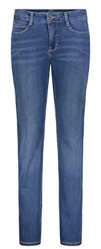 MAC JEANS Damen Dream Jeans D569 - Mid Blue Authentic Wash - Jeans aus 88% Baumwolle (14% wiederverwendet), 9% recyceltem Polyester und 3% Elasthan für optimalen Tragekomfort und Nachhaltigkeit.