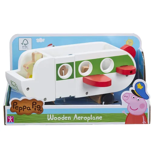 Peppa Pig Holzflugzeug, Schiebe-Spielzeug für fantasievolles Spielen
