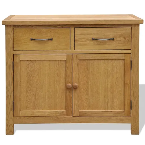 Sideboard 90x33,5x83 cm Massivholz Eiche
