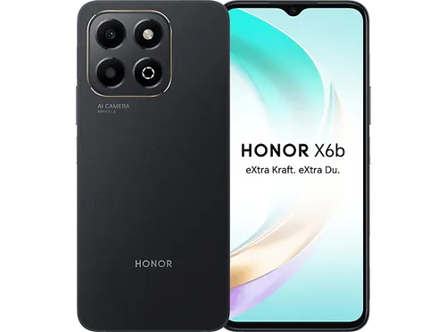 HONOR X6B 128 GB Midnight Black - Dual SIM Smartphone, leistungsstark und stilvolles Design für vielseitige Nutzung