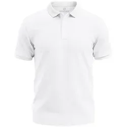 Neverless Poloshirt Herren Polo-Shirt Basicshirt mit Polokragen und Knopfleiste Baumwolle mit Print weiß XS