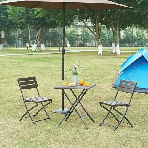 [en.casa] Klapptisch Lillestrøm – Robuster Picknicktisch in Holzoptik