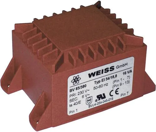 Weiss Elektrotechnik 85/382 Printtransformator 1x230V 1x12V AC 16 VA