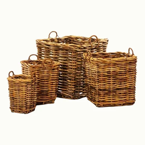 Dickes CL Rattan Korb CESTINO natural 70x70cm mit Griffen - Rustikaler Aufbewahrungskorb aus hochwertigem CL-Rattan, ideal für stilvolle Ordnung in jedem Raum. Perfekt für Wäsche oder Pflanzen und fügt sich harmonisch in Ihr Zuhause ein.
