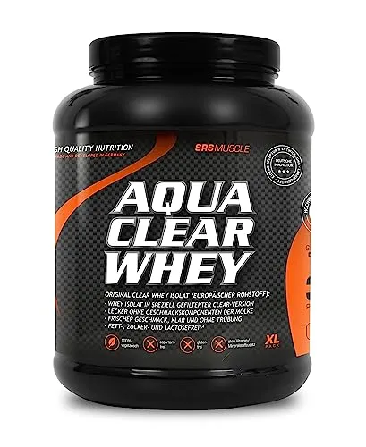SRS Aqua Clear Whey, 900 g Dose - Clear Cherry - Protein Shake für Muskelaufbau, erfrischender Geschmack von Clear Cherry und leicht verdauliche Formel für optimale Ergebnisse.