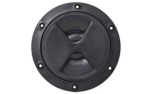 wellenshop Inspektionsdeckel Revisionsdeckel Schwarz Durchmesser 170 mm