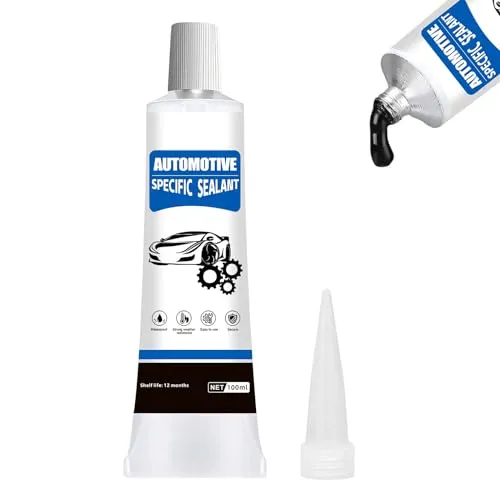 Karosseriekleber Schwarz, 100 ml Scheibenkleber Auto Karosseriedichtmasse, Schnelle Aushärtung, Hohe Temperaturbeständigkeit, Geeignet für Autotüren, Autofenster, Autodächer
