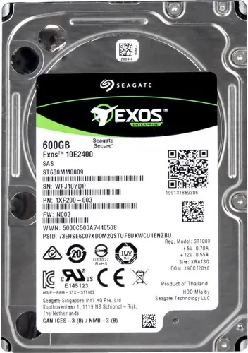 FESTPLATTE SEAGATE EXOS 10E2400 600GB 10000U/min SAS-3 12G ST600MM0009 2.5