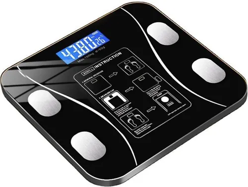 MODFU Smart Bluetooth Personenwaage – Elektronische Körperfettwaage für Zuhause - Präzise Smart-Körperfettwaage für Zuhause mit Bluetooth-Anbindung. Misst Gewicht, BMI und mehr. USB wiederaufladbar, modern und funktional.