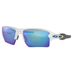 Oakley Flak 2.0 XL Polished White / Prizm Sapphire Sportbrille - Sportbrille mit Plutonite-Gläsern für 100 % UV-Schutz und optimalen Aufprallschutz. Ideal für Sportler, die klare Sicht und Komfort bei jedem Wetter benötigen.