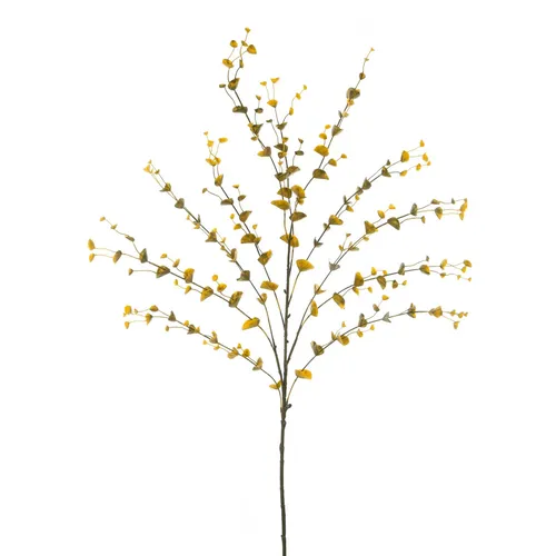artplants Künstlicher Eucalyptus Zweig, gelb-grün, 110cm