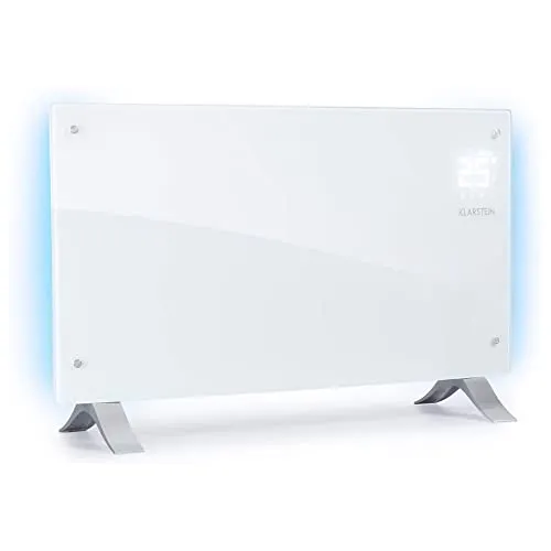 Klarstein Elektroheizung 2000W - Mobile Konvektor-Heizung - Elektroheizkörper, energiesparend und leise, ideal für Wandmontage oder freistehend. Mit 6 farbigen Ambiente-Lichtern für eine gemütliche Atmosphäre.