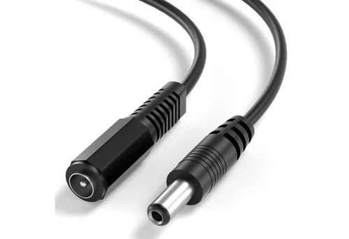 JAMEGA DC Verlängerungskabel 12V 5,5mm x 2,1mm Stecker Kabel Buchse Kupplung Netzkabel, Hohlstecker , Hohlsteckerbuchse  (500 cm)