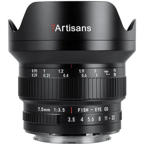 7Artisans 7,5mm f3,5 Fisheye für Canon EF - Objektive mit brillanter Optik, ideal für kreative Ultra-Weitwinkelaufnahmen mit spiegellosen Kameras.