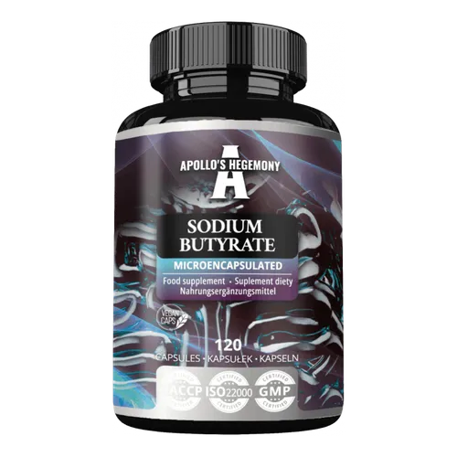 APOLLO'S HEGEMONY Sodium Butyrate 580mg – 120 Kapseln für Darmflora & Magen