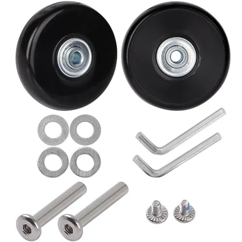 MEJOSER Ersatz Rollen für Koffer Gummi Rollen Räder Ersatz Wheels Rad für Trolley Samsonite Hartschalenkoffer Rollen mit kugellager Ersatzteile, Reparatur Set