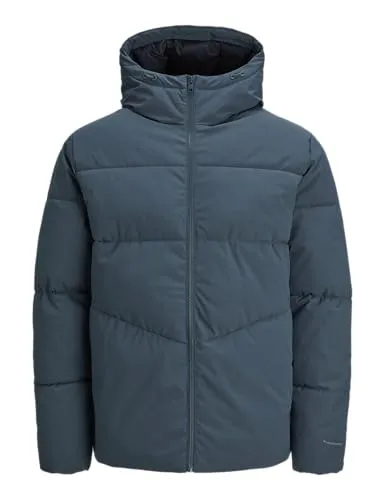 JACK & JONES Jjglobal Puffer Jacket Pls - Plus Size - Stylische Pufferjacke für Plus-Size, mit Kapuze und Kordelzug. Ideal für kalte Tage und bietet optimalen Tragekomfort.