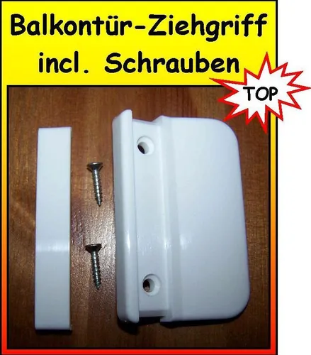 Stck. Balkontür Ziehgriff, Farbe weiß in weiß von Hoppe Industries