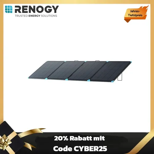 Renogy Faltbares Solarpanel 220W - Mobiles Tragbares Solarmodul - Kategorie: Solarmodule, Ideal für Camping und Reisen dank faltbarem Design und hoher Effizienz mit 220W Leistung.