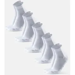 LAUFSOCKEN FÜR LANGE DISTANZEN - 5-Pack - Weiß - 43-47 - Sportsocken für lange Distanzen, atmungsaktiv und schweißableitend, mit zusätzlicher Dämpfung für maximalen Komfort und Blasenschutz.