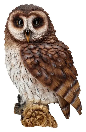 Figuren Shop GmbH Tierfigur Gartenfigur - Eule starrt - HotAnt - Tierfigur Dekofigur Dekoration