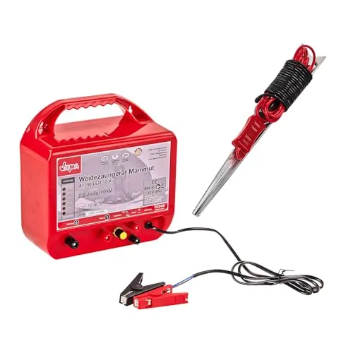 Dema Weidezaungerät Mammut A1200 LED 12V - Weidezaungeräte mit LED-Anzeige, leistungsstark und ideal für die Pferde- und Tierhaltung, Reichweite bis zu 40 km.