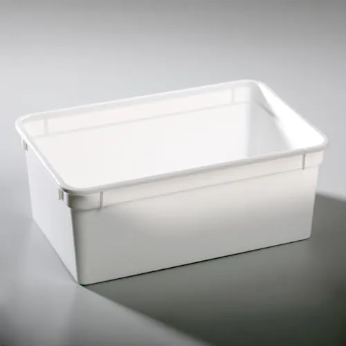 M&S Reptilien Kunststoffbox weiß, klein (18x12x7,5 cm) Deckel transparent.