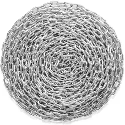 VEVOR Stahlkette 7,3mm x 28m - Hohe Tragfähigkeit - Robuste Kohlenstoffstahl-Absperrkette mit einer Bruchlast von bis zu 5000 lbs, ideal für Sicherheitsanwendungen und vielseitige Nutzung.