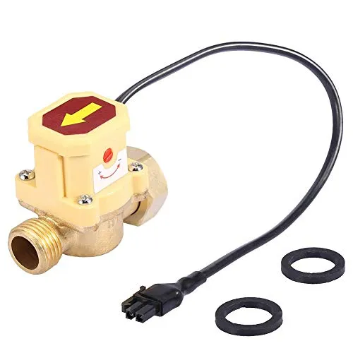Wasserdurchflusssensorschalter, G3 / 4-G1 / 2 Gewinde Wasserpumpe Einstellbarer Durchflusssensordruck Automatischer Steuerschalter 220 V, Wasserdurchflussregelungsschalter Sensor