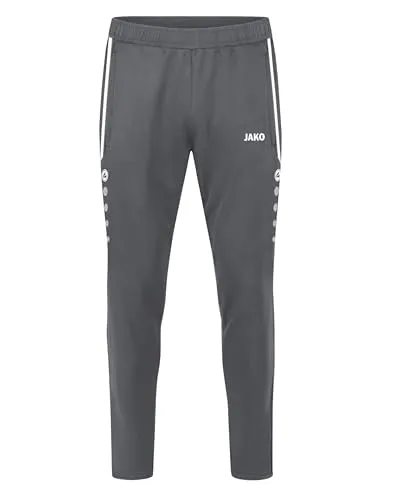 JAKO Damen Allround Trainingshose Lang, Anthra Light, 36 EU - Sportliche Hosen für Damen mit praktischen Reißverschlusstaschen und elastischem Bund, ideal für Training und Freizeit.