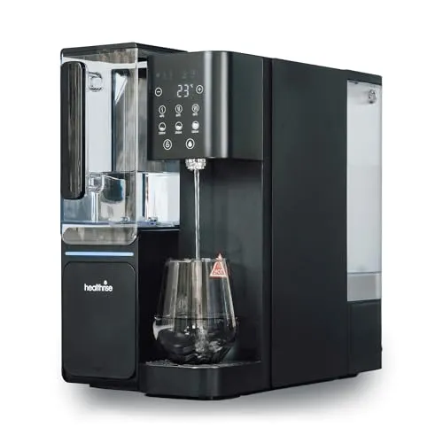 Health Rise Umkehrosmose Wasserfilter Auftisch - Küchenspülenfilter mit 5-stufiger Filtration für 99,99 % Schadstoffentfernung und Heißwasserfunktion von 45-100°C, ideal für Tee und Kaffee.