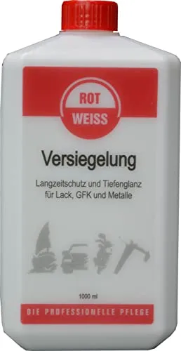 ROT WEISS 2010 Versiegelung 1000 ml - Autopflege & Motorradpflege - Hochglänzende Versiegelung für neuwertige Oberflächen, schützt vor Witterungseinflüssen und sorgt für beeindruckende Farbtiefe.