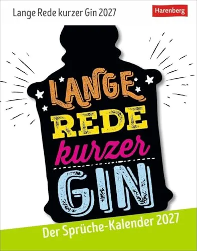 Lange Rede kurzer Gin Tagesabreißkalender 2027 von Harenberg