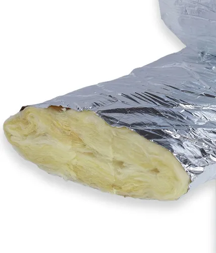 Flachkanal Dämmung 200 x 90 mm, 10-m-Rolle - Zuverlässige Isolierung für Flachkanäle zur Minimierung von Wärmeverlusten. Die Rolle aus Mineralwolle mit wasserdichter Alukaschierung sorgt für einfache Anwendung und optimale Dämmung. Ideal für effiziente Heizsysteme.