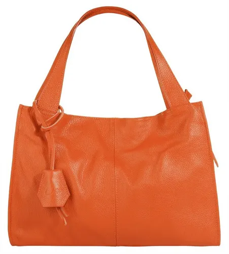 Cluty Shopper Damen 021850 orange - Geräumige Handtasche - Handtaschen mit 100 % Rindleder, geräumigem Hauptfach und praktischem Smartphonefach für unterwegs. Ideal für stilvolle Frauen auf der Suche nach Funktionalität.